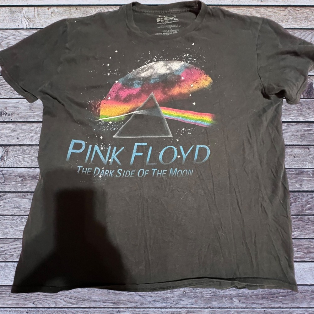 Pink Floyd Large‎ Graphic T-Shirt Mens Black Dark Side of the Moon Prism